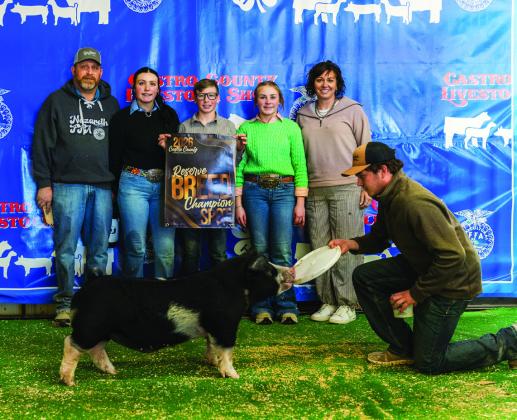 Breyson Birkenfeld is pictured with his Reserve Breed Champion Spot.