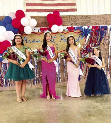 A large crowd braved the triple digit temperatures last week to celebrate Hart Days. The annual event always draws a large crowd for its parade, pageant and much more. Pictured above are winners of the Miss Hart Pageant. Winners include: Miss Hart-Lexi Cisneros, Little Miss Hart-Jocelyn Ardon, Junior Miss Hart-- Ellie Longoria and Tiny Miss Hart --Yisell Carrasco. (Courtesy photo)