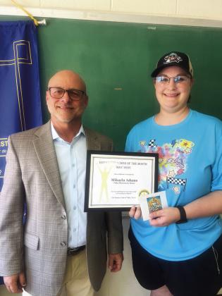 Rotary Teacher of the Month from Tulia Elementary School Mrs. Mikayla Adams