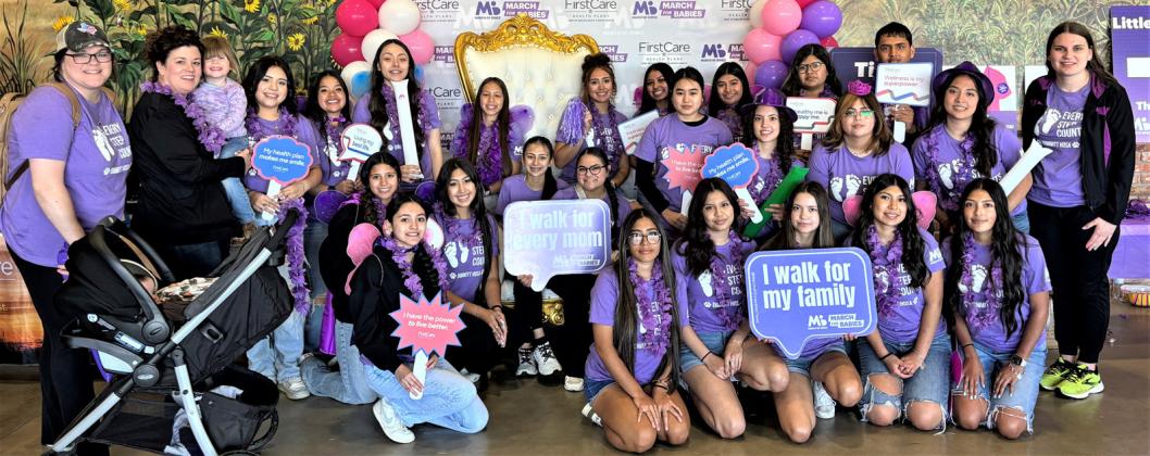 Dimmitt HOSA volunteered with the March of Dimes at the Windmill Museum in Lubbock. Members helped set up, clean up, and participate in the walk. HOSA donated $1,221 to help lead the fight for the health of all moms and babies.
