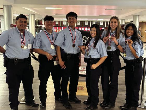 Hereford High School’s SkillsUSA Law Enforcement team competed at the SkillsUSA Texas District 3 Competition. Criminal Justice Quiz Bowl 1st Place - Alonso Castro, Felipe Jaquez, Carlos Rodriguez, Nahomy Rodriguez, Macy Betzen and Victoria Castro.