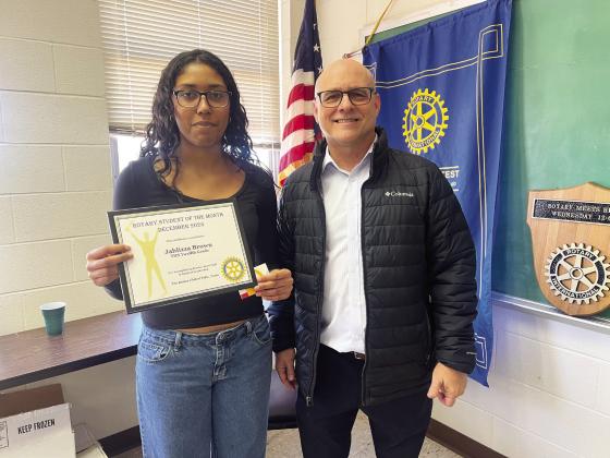 Rotary Student of the Month – Jahlizza Brown