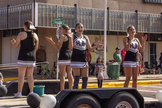 Happy Junior High Cheerleaders