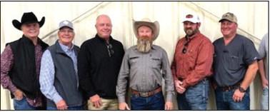 Castro County Farm Bureau hosted their annual County Convention on Oct. 21 at the Castro County Expo Building. Farm Bureau members in attendance were treated to a BBQ meal and door prizes. Election of officers was held and new business for the year discussed. Shown are Rodney Hunter, Norman Gerber, Codi Cleavinger, Matt Gfeller, Jason Wooten, Zach Smith and Mason Kleman and Dale Wilhelm.