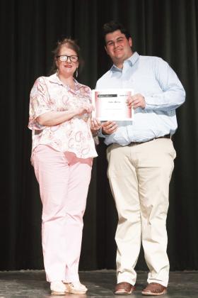 Omicron Study Club Scholarship presented by Calley Runnels - Luke Moore