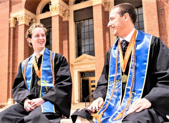 Sam Settle (right, from Dimmitt) and David Anderson (left) embarked on bucket list journey before graduating from Oklahoma State University. (Photo by Peyton Little // @lil.flicks_)