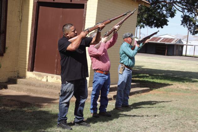 Members of the Tulia VFW Post 1798 gave the gun salute