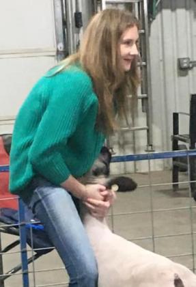 Naz FFA Emily Durbin tries her hand showing lambs at the Nazareth Lamb Jackpot and Clinic. Emily is known for being a top exhibitor in cattle classes.