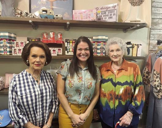 La Madre Mia study club was at Creative Chaos, a business on Main Street, on November 13 with co-hostesses Glenda Marcum and Mysedia Smith. Business owner Adriana Stowers was the guest speaker for the club’s meeting. Pictured left to right are Glenda Marcum, Adriana Stowers and Mysedia Smith. Courtesy Photo/Kristen Hicks