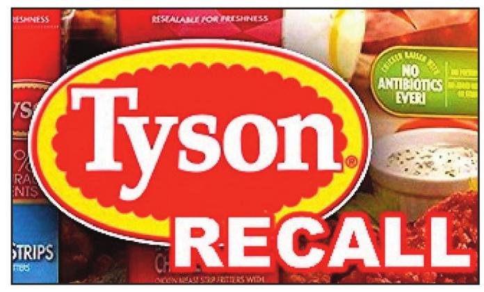 Tyson Foods recalls 8M pounds of chicken products