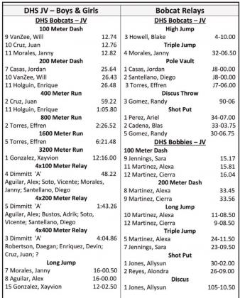 DHS, DMS solid at Bobcat Relays