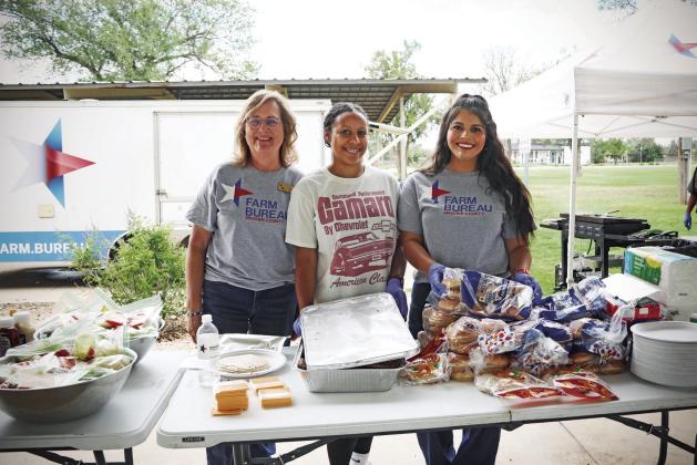 Swisher County Farm Bureau First Responders were served by Dianne Wilhelm, Jaycee Cantrell, and Vanessa Avila
