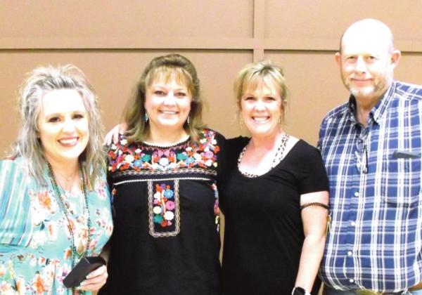 DISD 20 years of service: (left to right) Krisse Bruton, Connie Gilbreath, Lisa Gunstream and Danny Underwood. (not shown Teresa Williams)