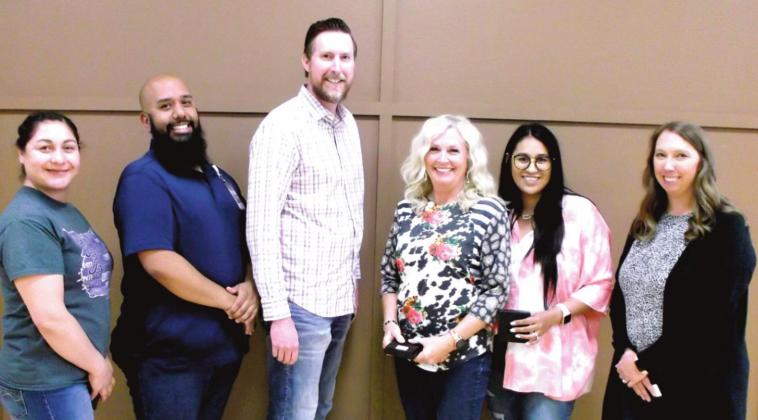 DISD 10 years of service: (left to right) Socorro Fuentes, Larry Garcia, Jason Hamlin, Tammy McLain, Veronica Prieto and Lana Steinle. (not shown Regina Martinez &amp;amp; Roxanne Vargas)