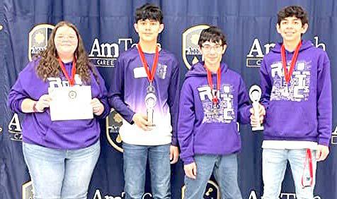 Dimmitt Robotics #12398 - Faith Bell, Daniel Duenes, Pablo Holguin, Enrique Holguin, Not shown, Jasiah Tavarez.