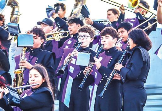 The Bobcats Marching Band had their first on-field performance at the season opener. (Dimmitt Sports Media photo)
