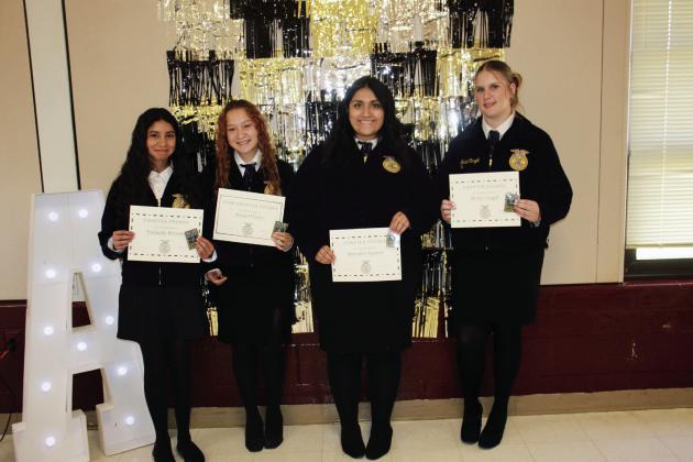 Chapter Degrees and badges were given to Yoslaydy Briones, Alezah Flores, Mattalee Alaverez, and Skilee Cargill