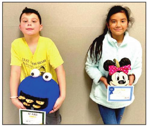 RES Pumpkin Contest Winners - Fifth Grade: Riley Birdwell, 1st place; Karina Reveles, 2nd place.