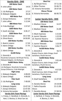 Dimmit Results at Relays