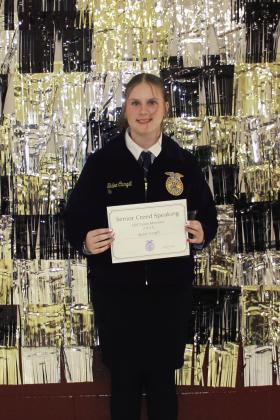 Senior Creed Speaking was Skilee Cargill