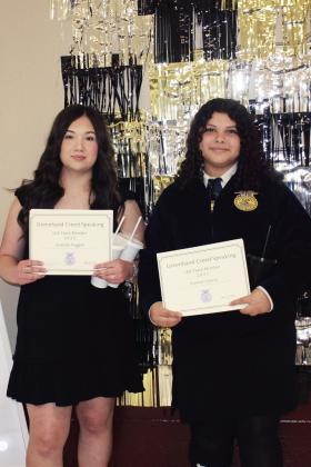 Greenhand Creed Speaking Contest - Evelynn Garcia and Arabella Baggett