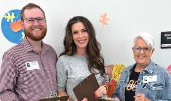 RES Pumpkin Contest Judges, Mavrik Gfeller, Mandy Gfeller and Kay Gfeller.