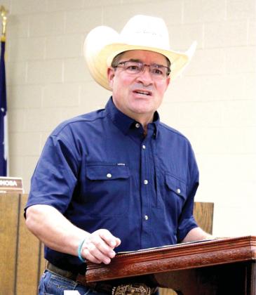 Texas Rep. Ken King, District 88, spoke on priorities for the upcoming 89th Texas Legislature which get underway on Jan. 14, 2025. Wildfire resources, school vouchers, and other issues were included, and Castro County residents had the opportunity to ask questions on subjects that concerned them.