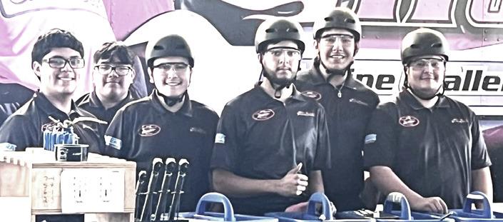 Dimmitt High School Auto Tech/ Team ACC Performance competed in Las Vegas, Nevada. Team members include (left to right) Juan Anima, Aydin Ybarra, Marco Chavez, Javier Fuentes, Mario Lopez and Cristian Hernandez. Leading the team is sponsor Jose Gonzalez.