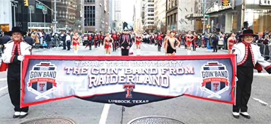 Texas Tech University Goin’ Band sparkles in Macy’s Thanksgiving Day Parade.