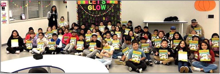 The Rotary Club of Dimmitt donated dictionaries to all the fourth-grade classes at Richardson Elementary who were excited to receive their new dictionaries.