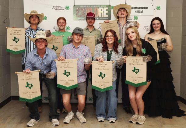 1st Place, Talent Showcase 4-H Skit Tripp Runnels, Lynnlea Johnson, Kannon Flowers, Henri Nolen, Avary Wesley Lane Goss, Rhett Reed, Avery Goss, Chesney Sturgess Courtesy Photo