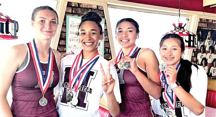 Hart High School Girls 4x200 Relay Team placed second at Area. Team members include Adamarie Morales, Tabree Worsham, Celena Gonzales, Braylynn Geophfert.