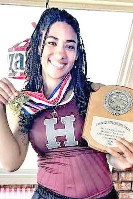 Hart High School Toree Jo Evans won the Area 100-meter dash and 200meter dash.