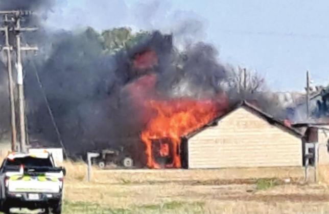 The old Company Store outside Hart burned down after an individual used an incinerator to burn trash.