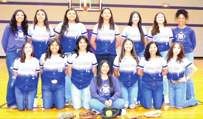 Bobbies Varsity Softball: #1 Rosalinda Comparan, #2 Briza Herrera Cardoza, #4 Promise Herrera, #5 Sarah Jennings, #6 Nathalia Ogaz, #7 Alondra Cabrales-Reyes, #10 Makayla Delgado, #11 Xitalic Villareal, #12 Alondra Velo Perez, #13 Ashley Lopez-Fuentes, #14 Sandra Vasquez, #16 Anahi Espinosa, #17 Flor Ortiz, #18 Alexis Quiroz. Coaches: Victoria Ruiz and Doug Craven. Managers: Gabrielle Lopez, Alexa Martinez and Ta’bree Worsham.