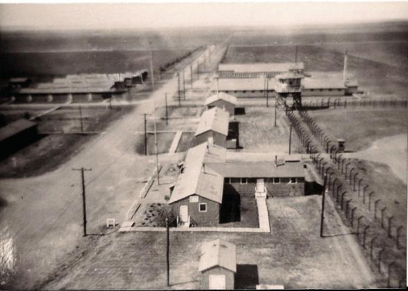 TO THE NORTH—Guards manning towers at the Hereford POW camp might have had a slight glimpse of Hereford looking to the north but mostly saw barracks buildings and interior camp perspectives.
