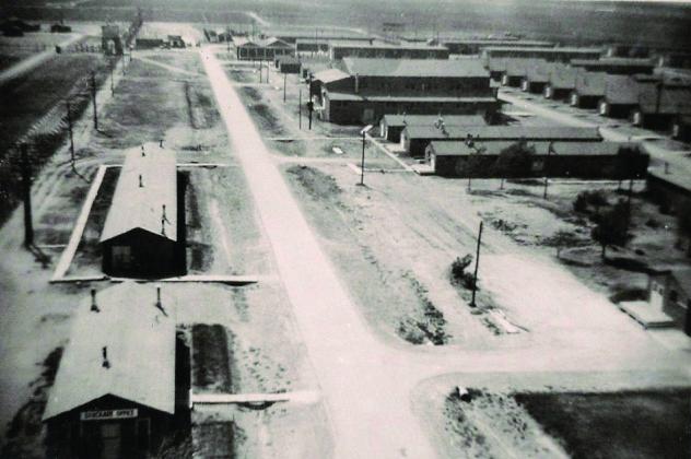 LOOKING WEST—This is a view to the west including an office building at the Hereford POW camp.
