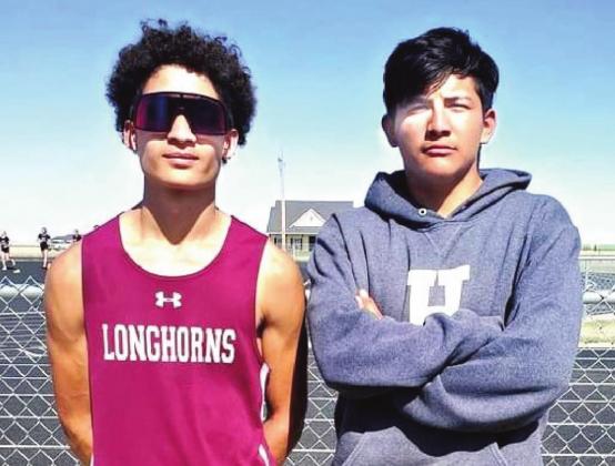 (Left) HHS Alton Washington and Ely Hernandez advanced to the Regional meet in the 400-meter dash and 100-meter dash.