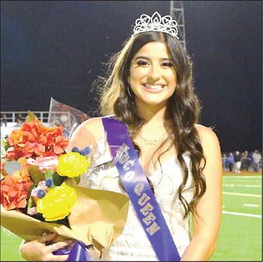 (Photo above) The DHS Homecoming Queen was named this past Friday at the football game following a big week of HOCO activities – Senior Caitlyn Olmos. (photo by Crystal Nino) (Photo below) DHS Homecoming Queen candidates vying for the title were Karla Perez, senior; Caitlyn Olmos, senior; Mariah Marmolejo, senior; Caitlyn Olmos, senior, Homecoming Queen; Xitlalic Villarreal, senior; and Heidi Cantu, senior. (photo by Crystal Nino)