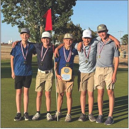 Nazareth Junior High golfers had a great day on the course at their District Meet earlier in May. Results are as follows: Girls — 1st Place Team 2nd - Chesney Farris (56) 5th - Blakely Kleman (61) 6th - Brystol Burks (62) Kennedy Wilhelm (71) Boys — 1st Place Team 1st - Ace Rowland (38) 6th - Archer Neill (54) Grayson Hartman (57) Taysen Payne (61) Kamden Osmanski (65)
