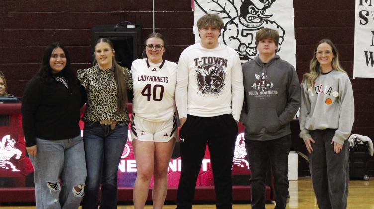 Tulia High School FFA were recognized before the home basketball game against River Road