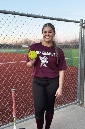 Senior, Kyla Rodriguez, with a GRAND SLAM in our scrimmage against Palo Duro. Congratulations to your Lady Hornets 18-3 win over Palo Duro.