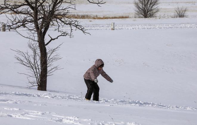 Snowboarding at Mackenzie Park