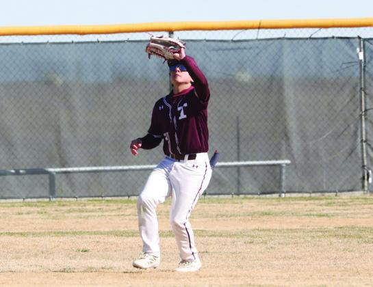 Jacob Trevino gets the catch for an out in center field