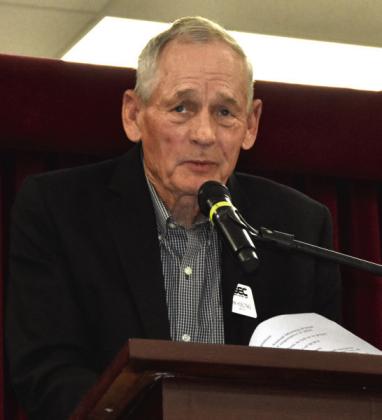 BACK FOR ANOTHER TERM--Jim Hoelting of Nazareth was re-elected to another term on the Deaf Smith Electric Cooperative board for Position 2. (Photo by Jim Steiert)