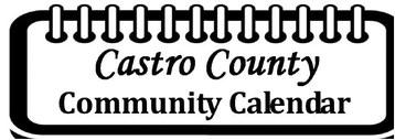Castro County Community Calendar
