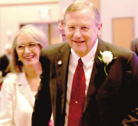 David Schaeffer and wife Sherry enter The Phoenix during the WTAMU homecoming celebration where WTAMU Distinguished Alumni classes for the 2020 and were honored.(Photo courtesy of Chip Chandler, WTAMU)