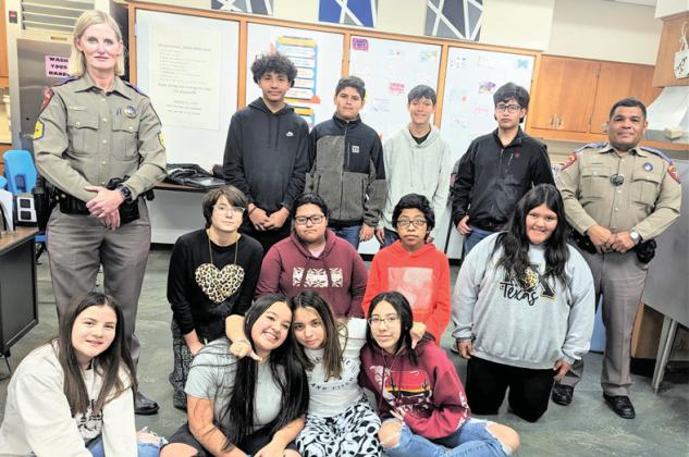 Dimmitt Middle School’s Family Consumer Science/Health classes had two Texas State Troopers come in and discuss the risk factors teenagers can have by using drugs and alcohol.