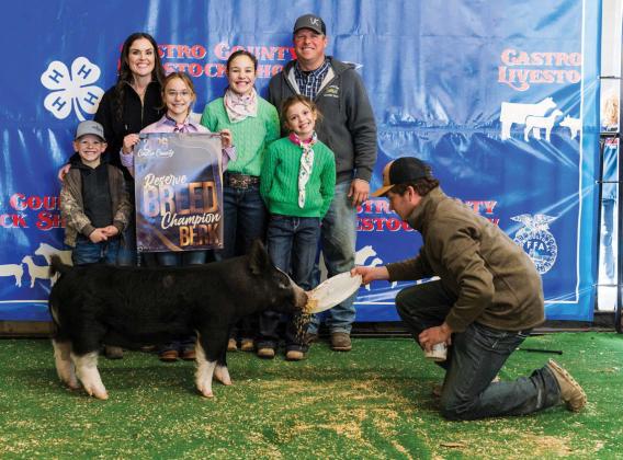 Brooklyn Kleman is pictured with her Reserve Breed Champion Berk.