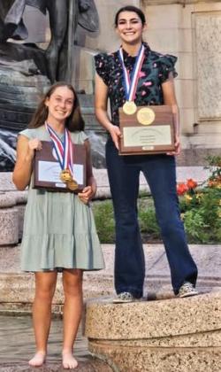 Nazareth UIL journalism state competitors had a good day, with the team earning second in the state. Madison Brockman placed 5th in copy editing and 3rd in feature writing and Gracie White placed 1st in headlines and Tops in Texas.